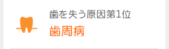 歯を失う原因第1位 歯周病